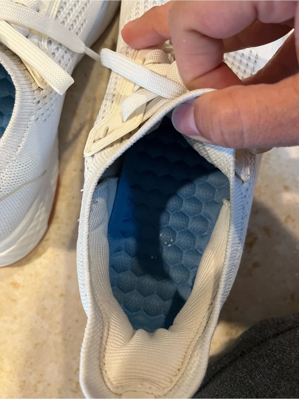 Flux Lightweight White Knit Men's Sneakers
